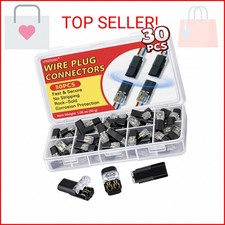 30Pcs Quick Connect Wire Connectors No Stripping Double Wire Plug in Connector