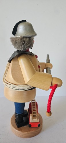 Erzgebirge Fireman German Incense Burner Smoker Wooden Made in Germany MUST SEE - Picture 4 of 8