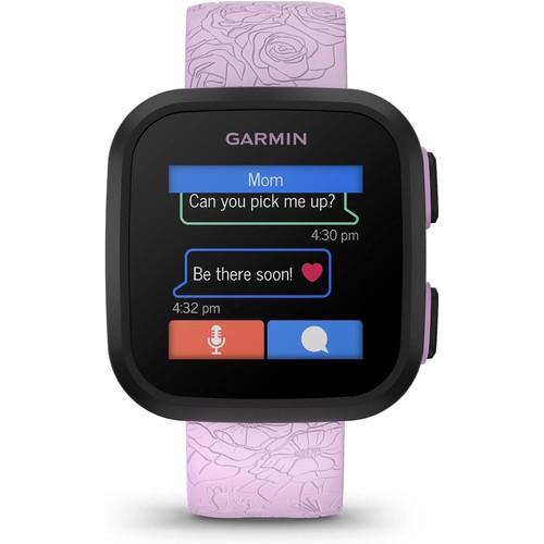 Garmin Bounce Kid Smartwatch, Lilac Floral +Converter Adapter + 2Yr Warranty Kit - Photo 5 sur 11