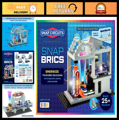 STEM Electronics Exploration Kit | 20+ Projects, Full Color Manual, 140+ BRICs &