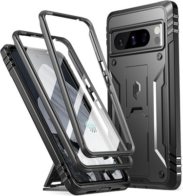 Poetic Google Pixel 8 Pro Hülle 360 Revolution integrierter Displayschutz Schwarz