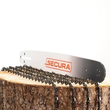 4x Sägekette + Schwert SECURA 43cm 3/8"-1,5-64 passend für Dolmar PS7310, PS7910