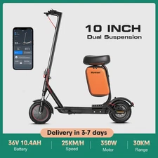 Adult Electric Scooter LOT: Foldable, Dual Shock Absorption, Luggage Seat & App