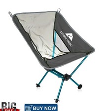 Ultra-lightweight Backpacking Chair with Front Pocket and Carry Bag Camping