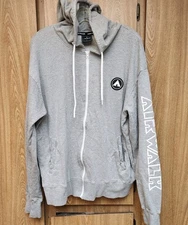 Airwalk Skate Shoe Brand Zip-Up Hoodie Sweatshirt Skateboards Bro Y2K Sz L 