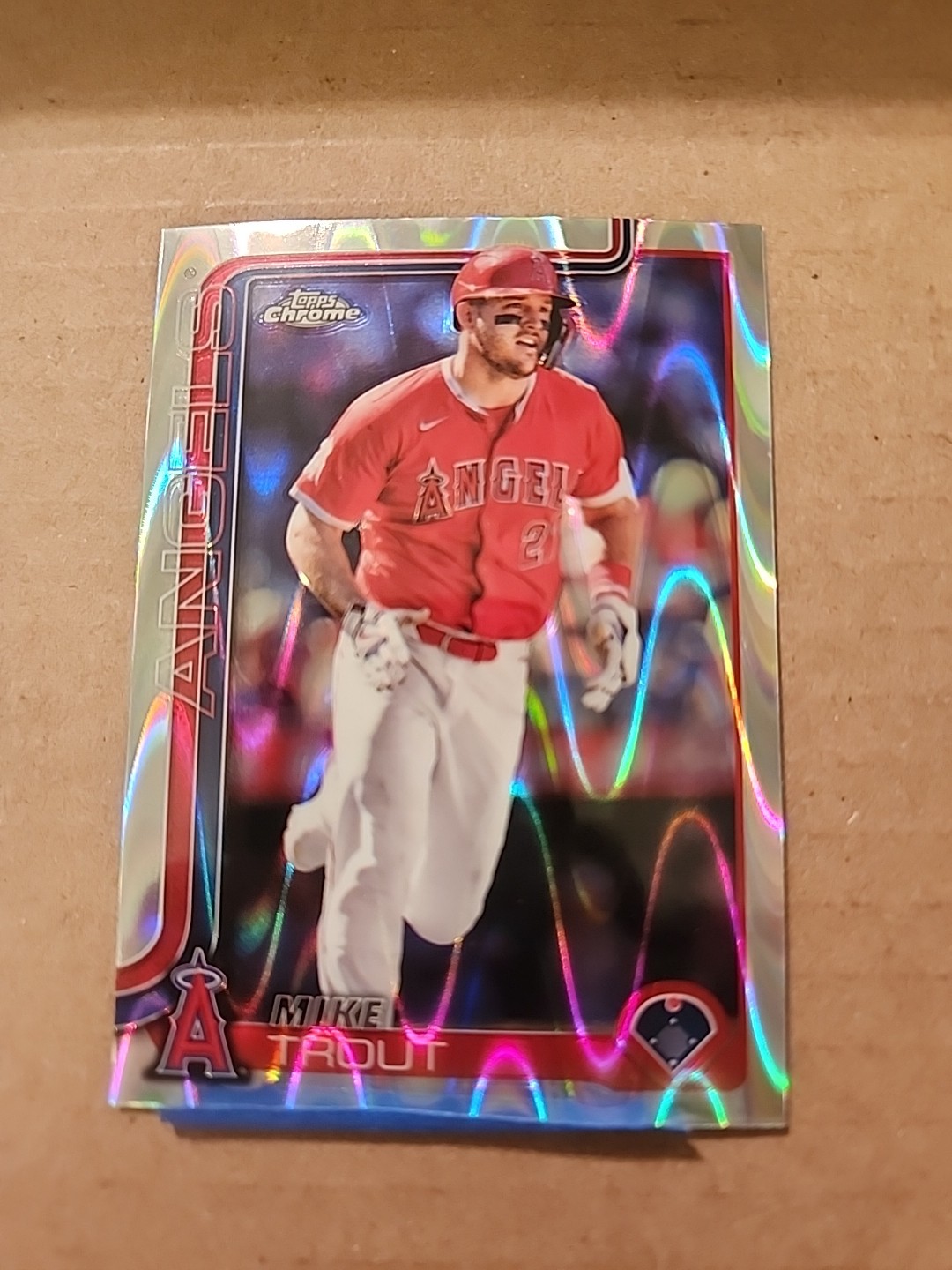 2025 Topps Chrome - Mike Trout #100 RayWave Refractor