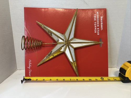 World Market Mirrored Star Tree Topper Holiday/Christmas Decor Brand New - Picture 13 of 13