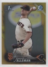 2016 Bowman Draft Chrome Picks Gold Refractor 28/50 Justin Alleman #BDC-71 0f6