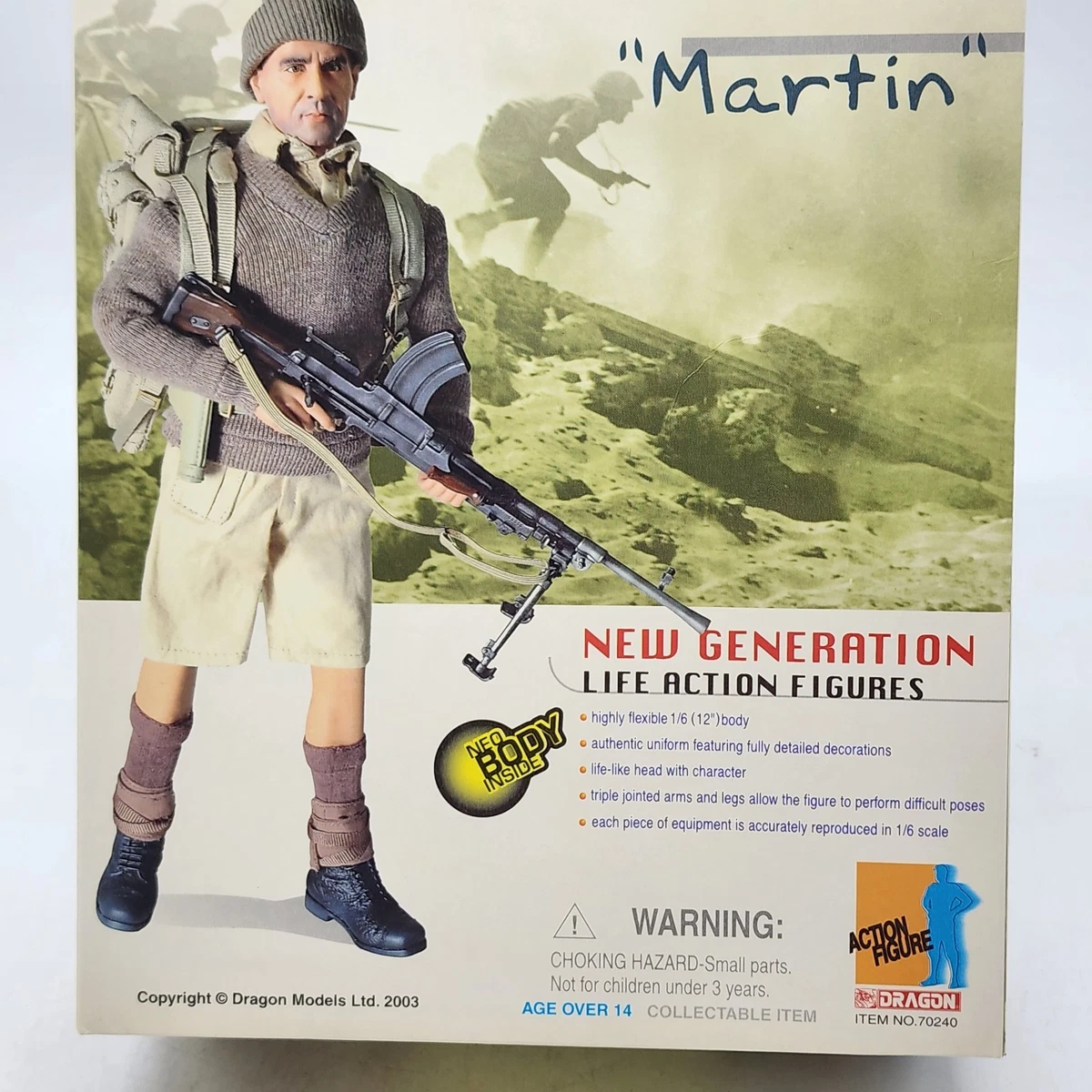 5B Dragon 1/6 WWII North Africa 1942 British 8th Bren Gunner MARTIN Figure New