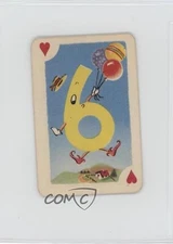 1950s Whitman Crazy 8s Card Game 6 Hearts #6H 0kb5