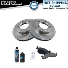 Front Metallic Brake Pad & Rotor Kit w/Fluids for Ford Bronco F150 4WD 4X4