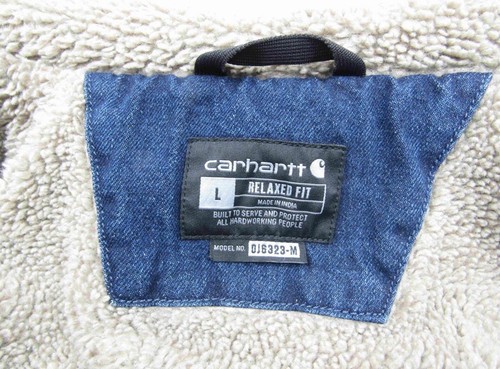 Carhartt Herren Relaxed Fit Denim Sherpa gefütterte Jacke 106323 Größe L Neu mit Etikett Liste $ 120 - Bild 5 von 10