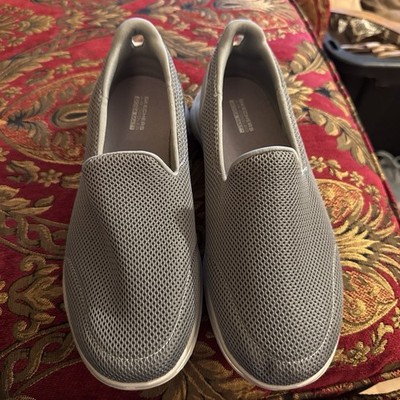 Skechers Go Walk Womens US 9.5Gray Slip On Walking Shoes Cross Trainer