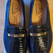 Solidus Damen Halbschuhe Slip-On Leder Reptil...