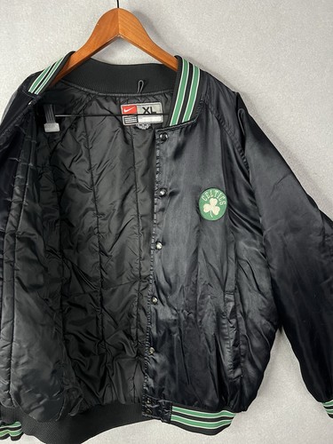 vintage 90s nike nba boston celtics bomber jacket Size 2XL Distressed - Picture 2 of 13
