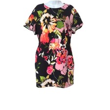 New York & Co Stretch Vibrant Floral Comfy Office Work Business Casual Dress