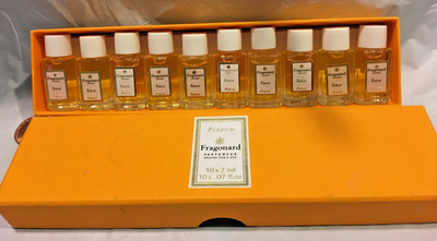 WOMENS FRAGONARD EMILIE SAME SCENT PERFUME PARFUM 10 x 2 ML OLD FORMULA RARE