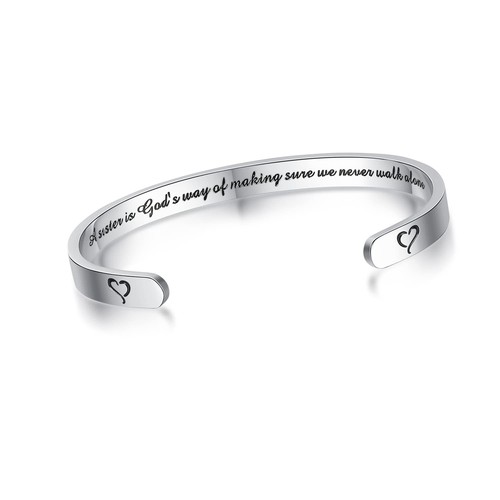 Schwestern Geschenke von Schwester Frauen Armreif Armband Geburtstag Freundschaft Beste Freunde L - Bild 1 von 6