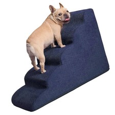 1-Dog Stairs For High Beds 5-Step Dog Steps For Small Dogs And Cats Curved SPKC