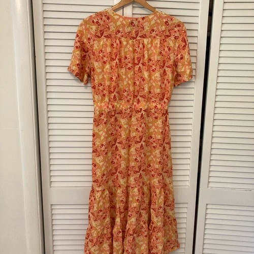 Vestido Sunday Mi Amor Floral Encaje Bordado Rayón con Volantes Talla Mediana - Imagen 3 de 9