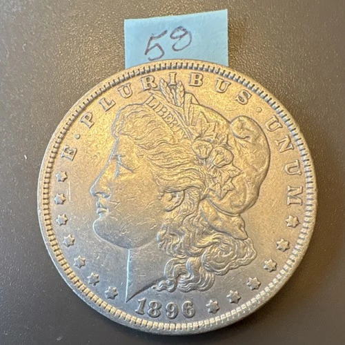 Morgan Silver Dollar $1 Coin 1896 Circulated 0.9 Silver Uncertified