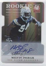 2012 Elite Rookie Status Die-Cut Signatures 15/24 Melvin Ingram III Auto 0f3