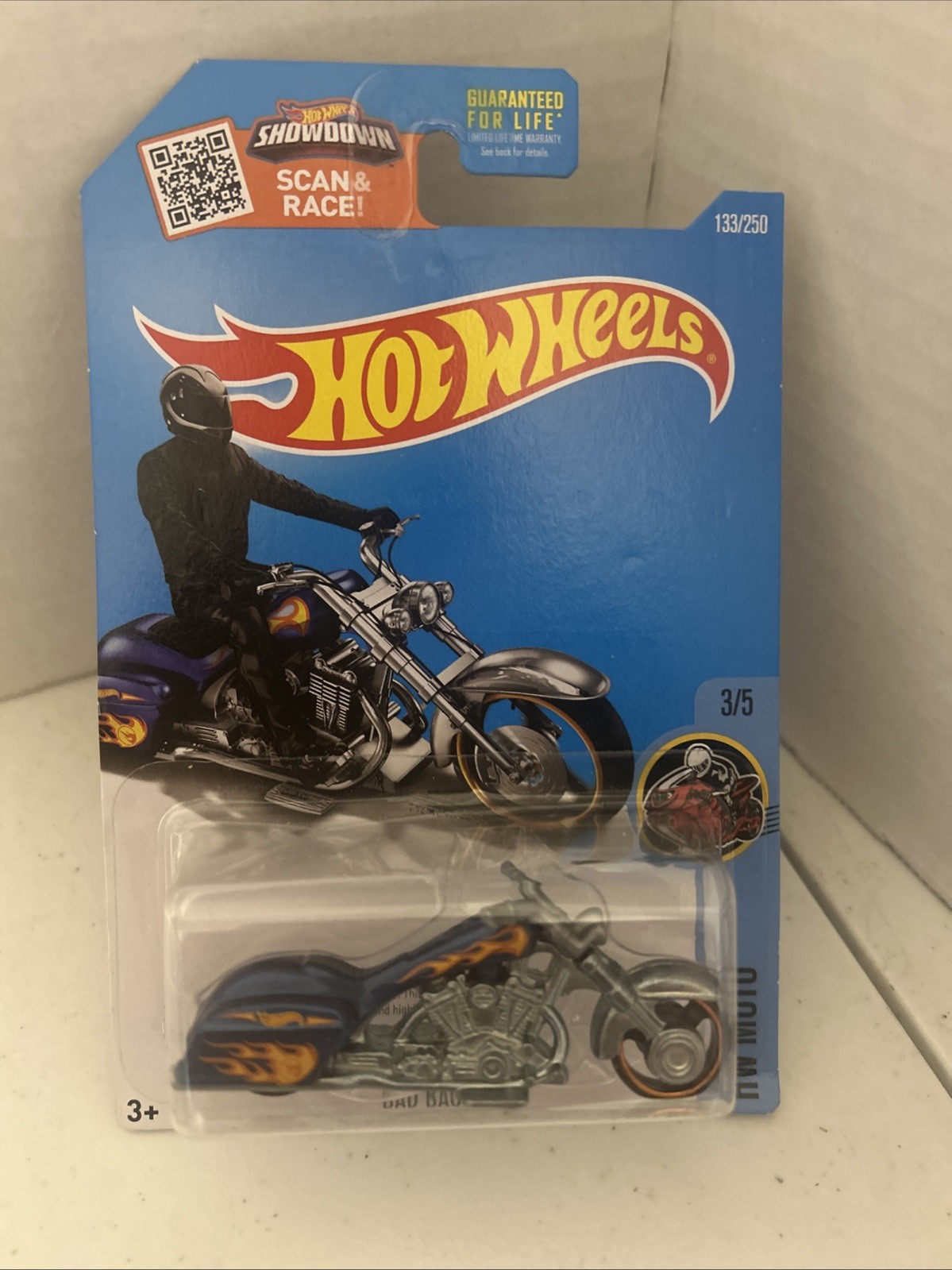 Hot Wheels 2016 HW Moto #3/5 Bad Bagger #133/250