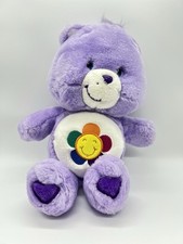 Care Bear Harmony Bear 2003  Talking 13  Purple Plush  Doll Toy Untested