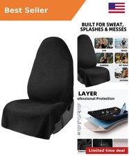 Waterproof Towel Car Seat Cover, Front Bucket, Black