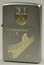 U16 U-Boot S195 - ZIPPO Sturmfeuerzeug m. Diamantgravur - German Navy