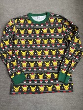 NWOT Hanna Andersson Pokemon Christmas Pajama Shirt Top Adult Men Women Large