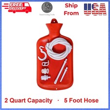 2 Quart Enema Bag Anal Douche Kit BPA Free Hot Water Bottle Coffee Shower  Home