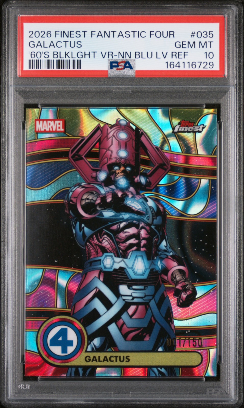 2026 Finest Galactus Neon Blue Lava Refractor /150