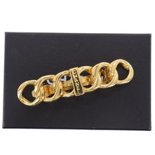 CHANEL Used Logos Barrette Hair Clip Gold Plated 99P Vintage Authentic CJ861 S