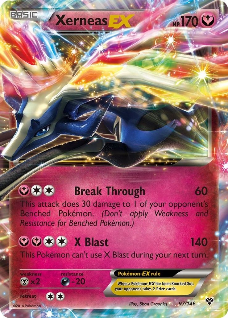 Xerneas EX - 97/146 - Pokemon XY Base Set Ultra Rare Card NM