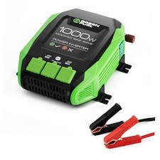 1000W Power Inverter 2000W Peak w/DC 12V to 3X 120V AC, 2X 2.4Amp USB,