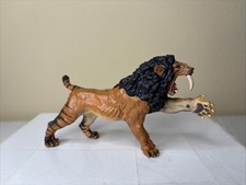 Papo Maned Saber Tooth Prehistoric Figure Ret...