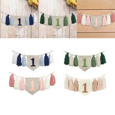 High Chair Banner Bead Tassel Garland First Birthday Party Decoration for