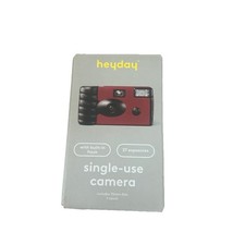 Heyday Single-Use 35mm Film Camera True Red Built-In Flash 27 Exposures New
