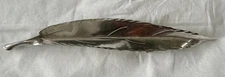 Vintage Stuart Nye Signed Sterling Silver Leaf Feather Brooch Pin 4”