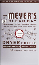 CLEAN DAY Dryer Sheets, Lavender, 80 Ct