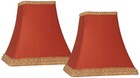 Rust Set of 2 Square Sided Lamp Shades 5x10x9 (Spider)