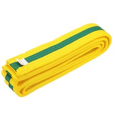 Karate Belt Martial Arts Ranking Belt for Taekwondo Karate 5.2 ft  Yellow/Green