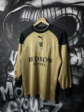 Vintage Puma Cardiff City Football Club Long Sleeve Soccer Jersey T-Shirt Size S