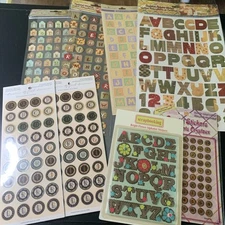 LOT of Stickers Alphabet Letters  Mix Crafting Scrapbook Cardmaking Junk Journal