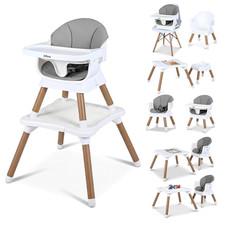 Baby High Chair, 9 in 1 Convertible Highchair for Babies and Toddlers, Building