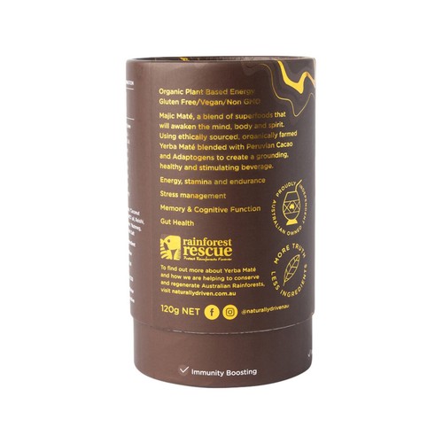 ^ Naturally Driven Organic Adaptogenic Latte Majic Mate Cacao 120g - Picture 2 of 2