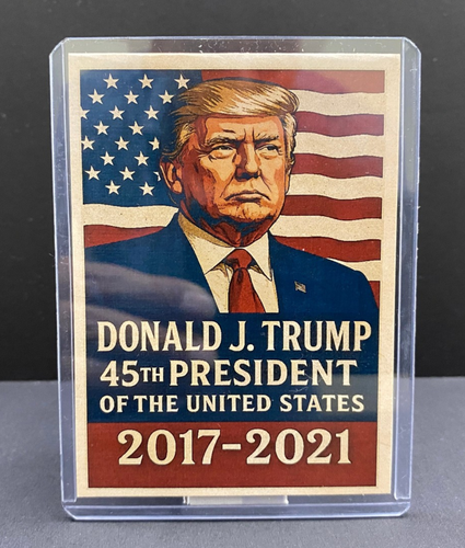 10pcs DONALD TRUMP 47th President Trading Cards - Collector Paper Cards With Case