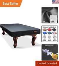 Pool Table Cover, Heavy Duty Leatherette Billiard Table Cover, Waterproof and...