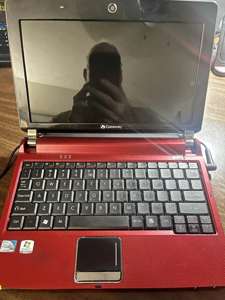 Portátil gateway windows xp vintage raro rojo probado y funcionando, con cargador Foto 3 de 4